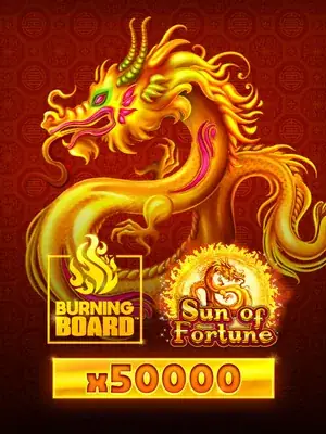 Sun of Fortune Burning Board —  pokie